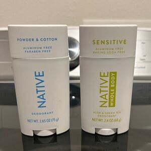 Native Deodorant Duo - Blue and Green Text